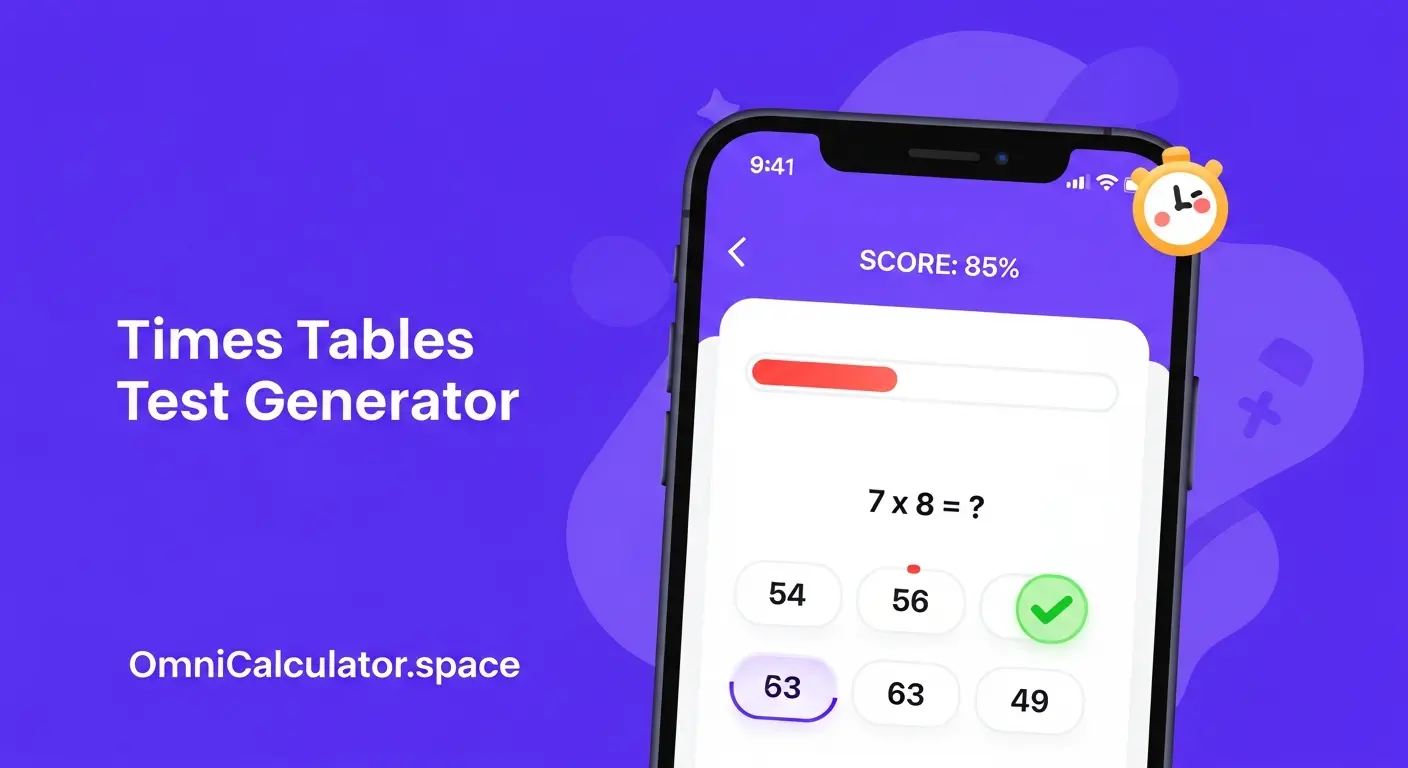 Times Tables Test Generator - Free Timed Multiplication Quiz with Scoring & Reporting